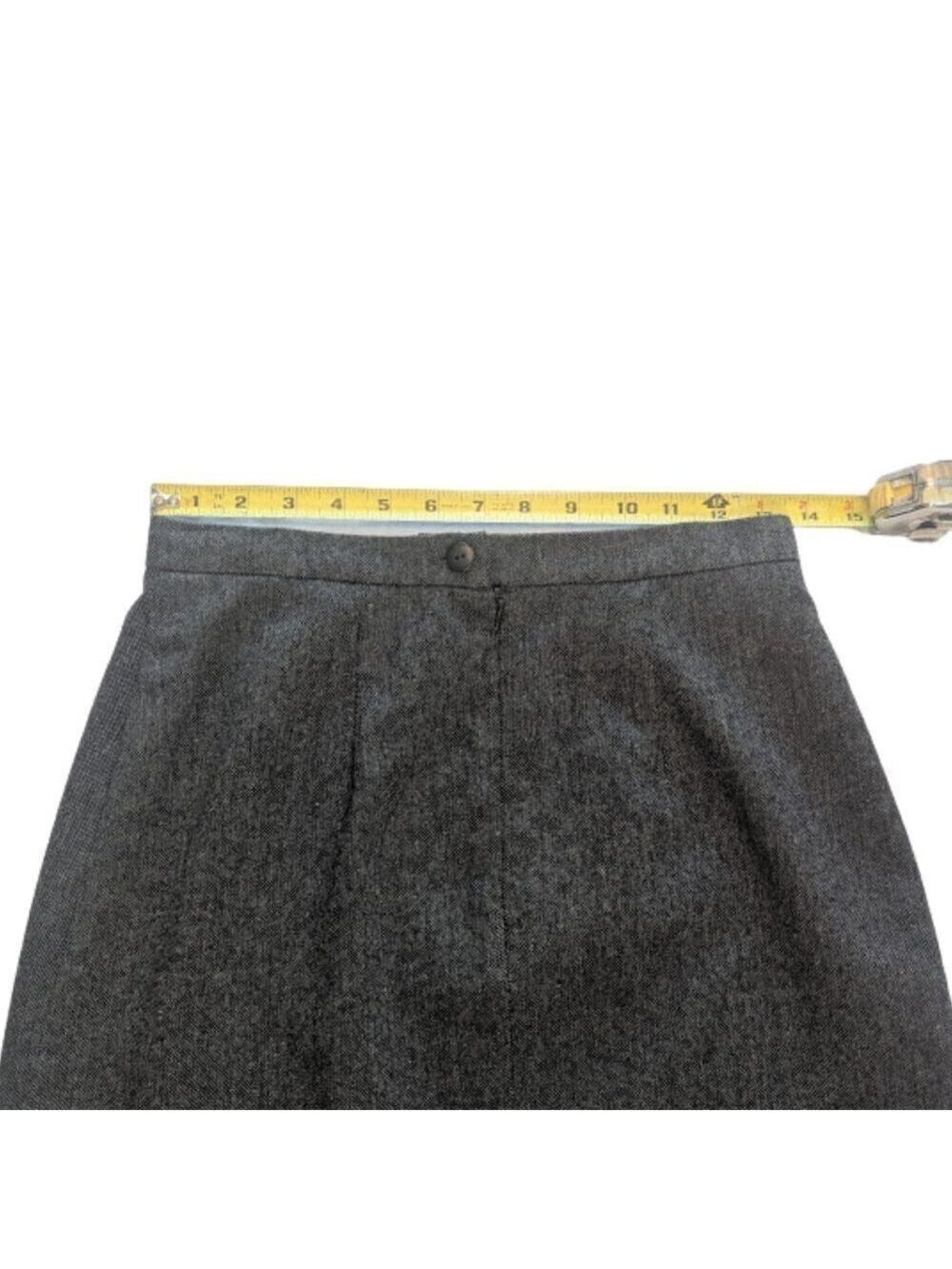 Sag Harbor Fringe-Hem Blanket Stripe Tweed Pencil Skirt Lined Gray Multi *Sz 6P - Picture 8 of 11